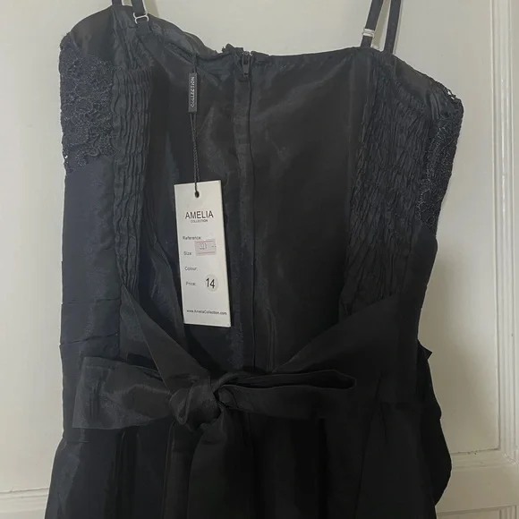 NWT Amelia Collection Black Dress Juniors Size 14 - Picture 7 of 8
